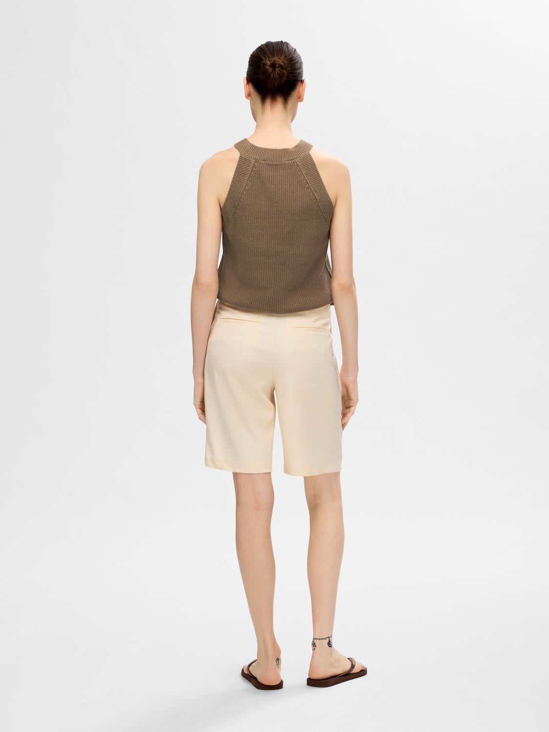 Vinna strikket Topp  - Brun/ Coca Mocha